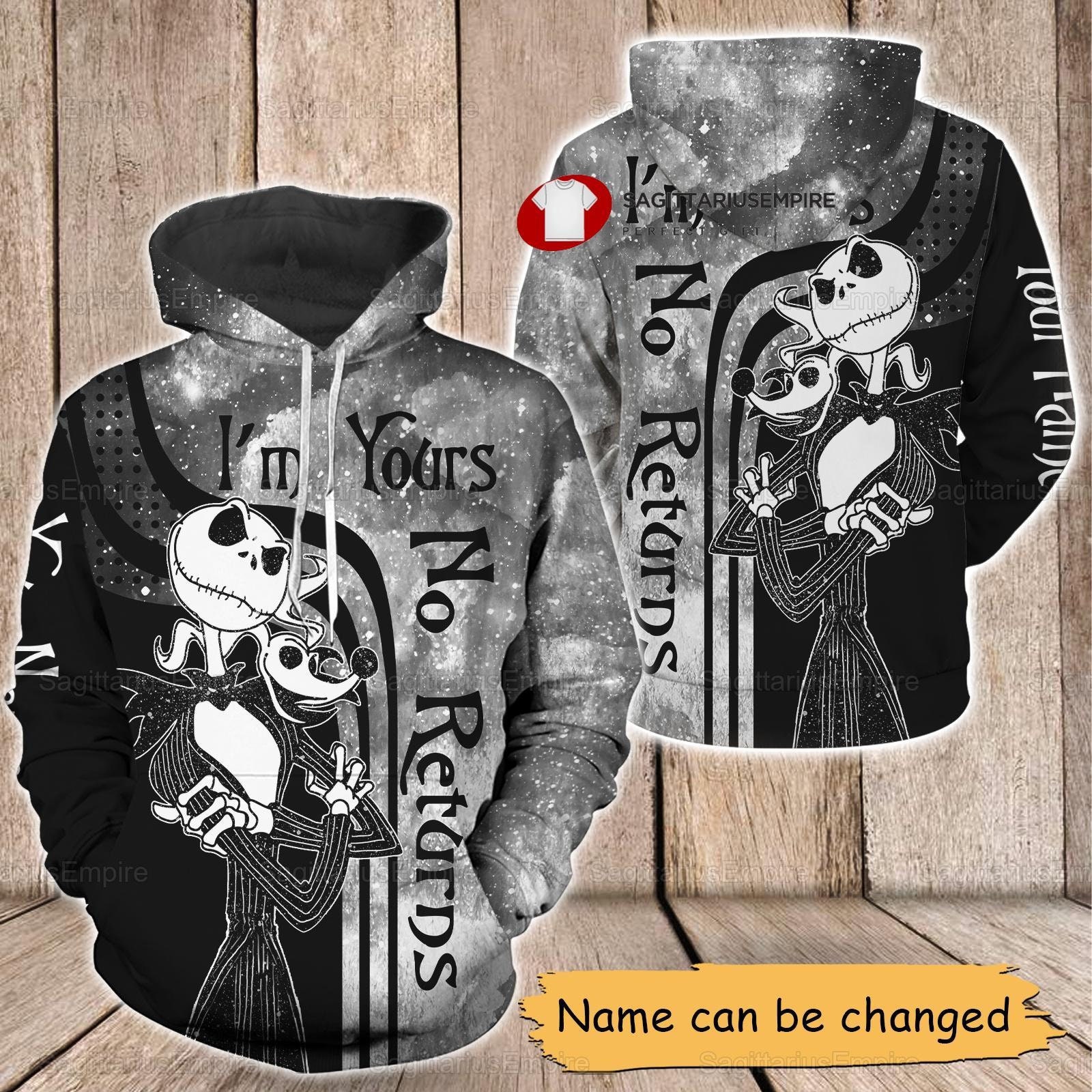 Couple Jack Skellington And Sally Hoodie, Valentines Couple Gift