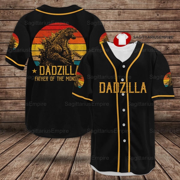 Dadzilla Baseball Shirt, Dadzilla Baseball Jersey, Dadzilla Jersey Shirt, Dadzilla Shirt, Godzilla Shirt, Father's Day Gift, Dad Gift