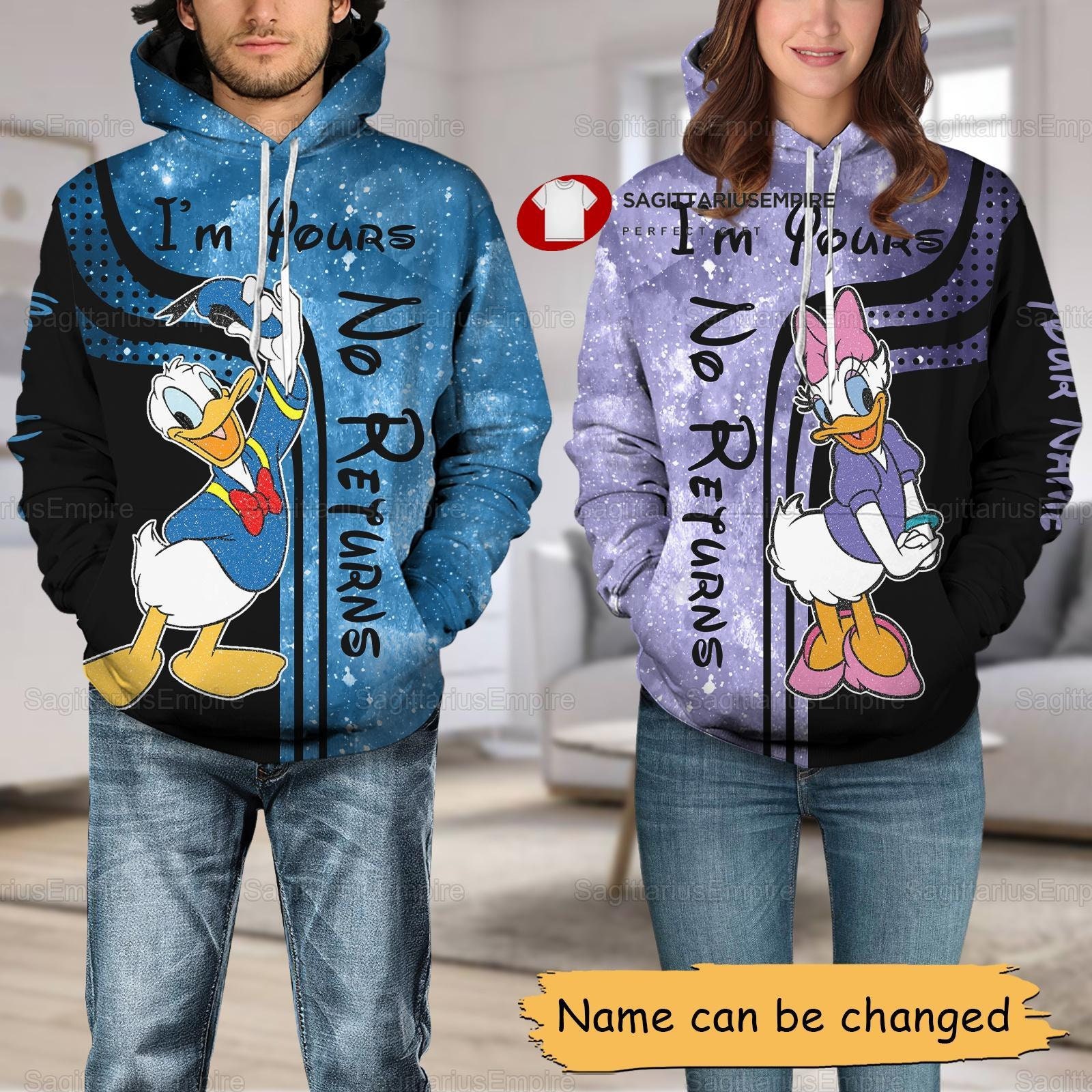 Custom Couple Donald And Daisy Hoodie, I'm Yours No Return Matching Couple Hoodie