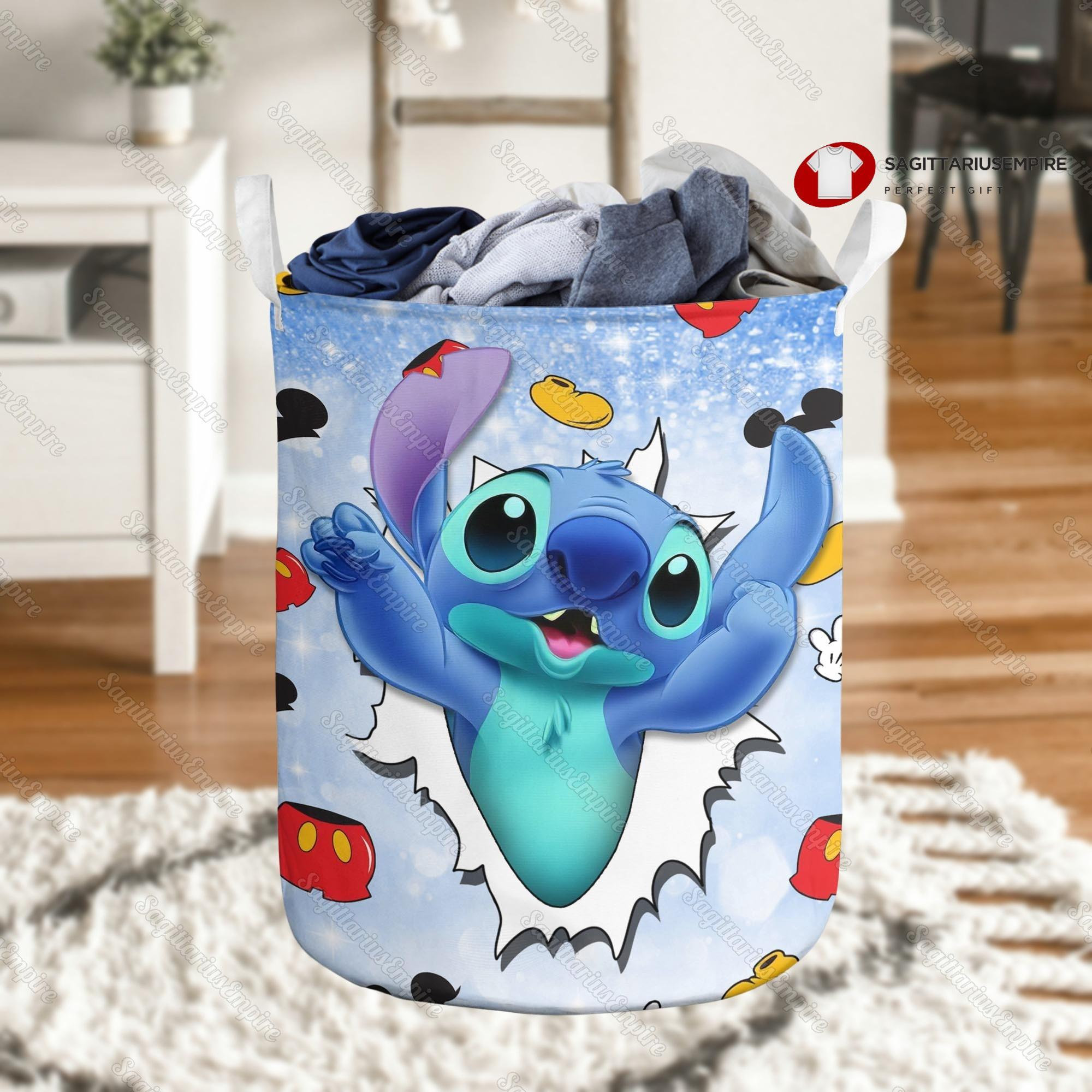 Disney Stitch Laundry Basket, Stitch Storage Bins, Stitch Laundry