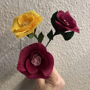 DIY Fantasy Krepppapier Blume &quot;Hello Delicato&quot; Vorlage und Anleitung (DE/DK)&quot;