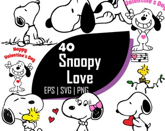 Snoopy Love svg, Snoopy eps, Valentine svg, Love png, Snoopy Group, Snoopy Cricut Records, Love svg, Computerized Download Document