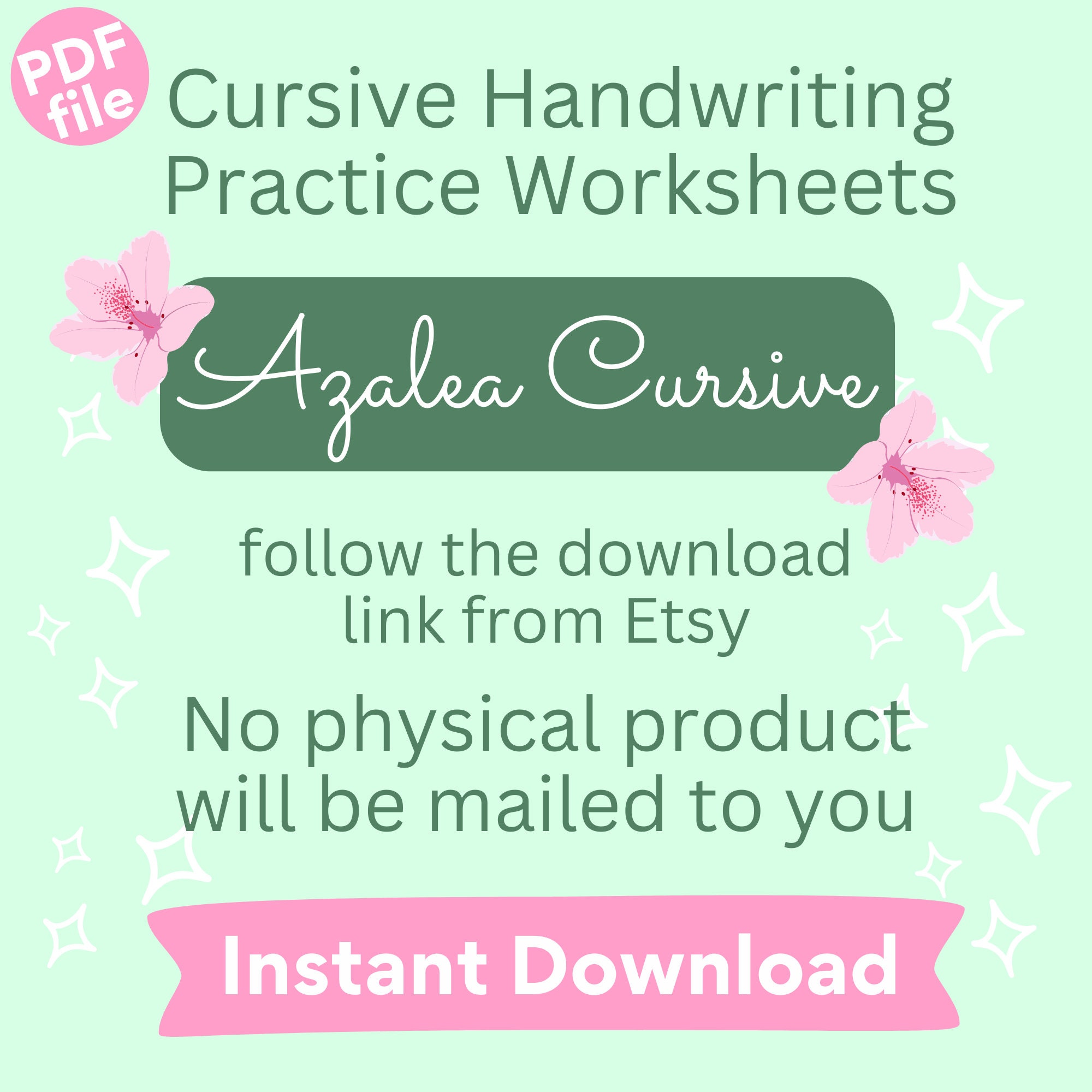 Cursive Handwriting Practice | Printable Handwriting Workbook ...