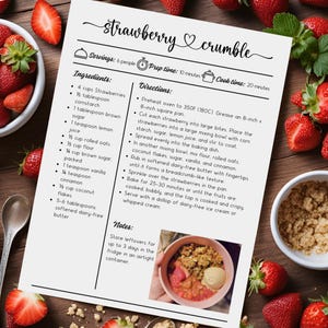 Lindo modelo de cartão de receita | Para imprimir | Carta A4/EUA | Arquivos PDF