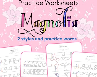 Hand Lettering Practice Workbook | Hand Lettering Sheets | Calligraphy Practice | Handwriting Practice | Faux Calligraphy | Digital Download