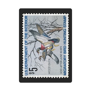 Naipes oficiales con sello de pato federal 1974 - 1975