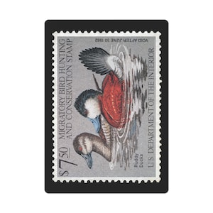 Naipes oficiales con sello de pato federal 1981 - 1982