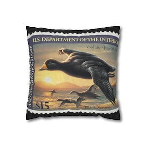 Official 2002-2003 Federal Duck Stamp - Spun Polyester Square Pillow Case