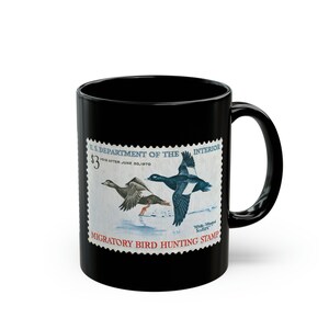 Official 1969-1970 Federal Duck Stamp Black Mug 11oz