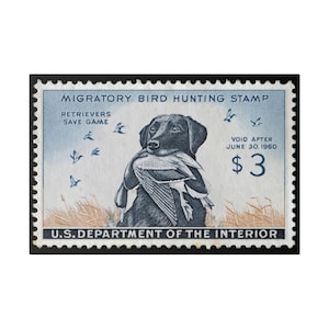 Oficial 1959 - 1960 Sello Federal de Pato - Cartel de Lona