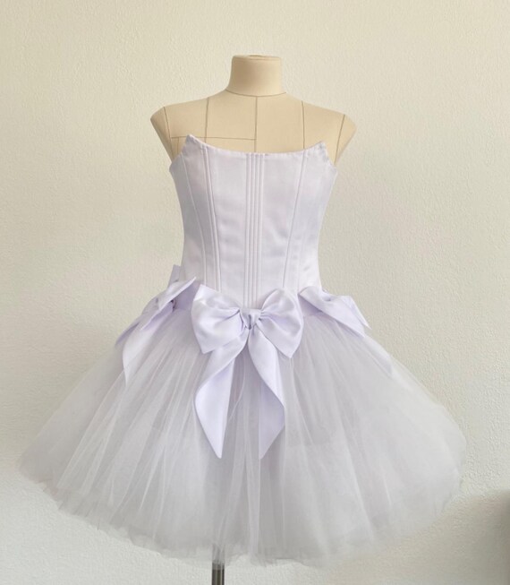white christmas dresses Embellished Corset Tulle Skirt Midi Dress in Ivory main image 0