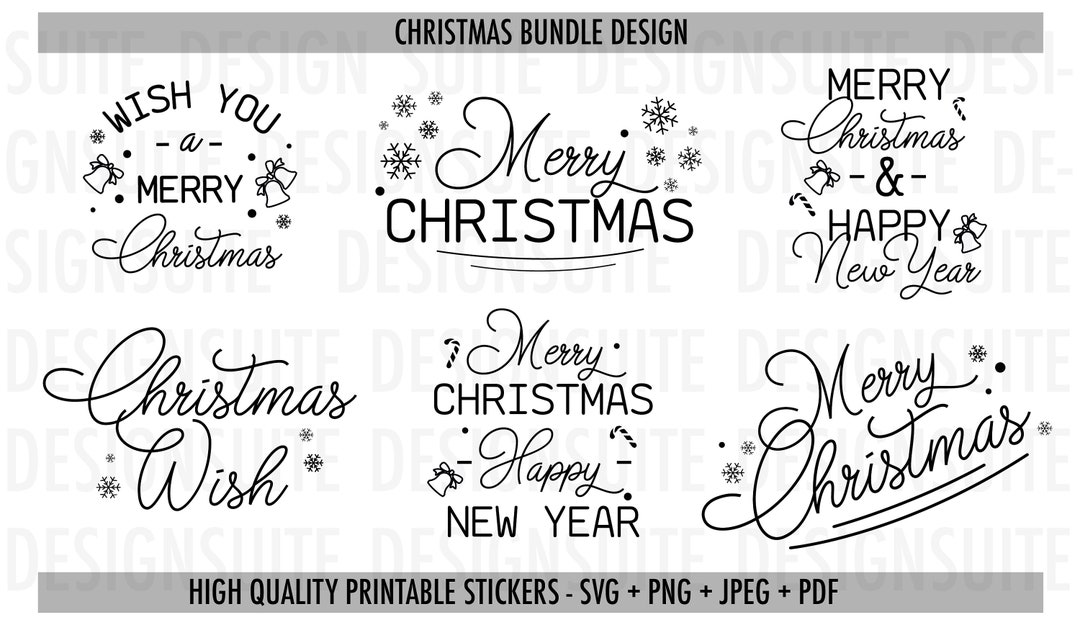 High Quality Printable Christmas Bundle Designs Digital - Etsy