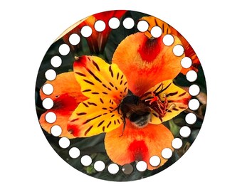 Crochet wooden printed bottom for basket making