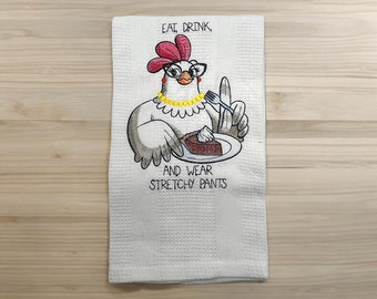 Embroidered kitchen towel-Kitchen towel-Tea towel-Decorative kitchen towel