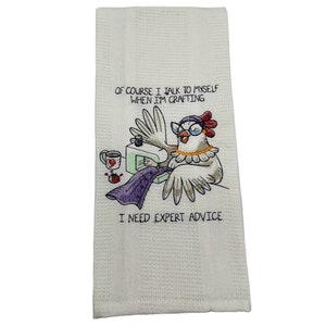 Embroidered kitchen towel