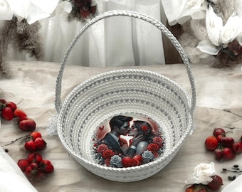 Flower girl basket-Wedding flower basket-Wedding ceremony basket