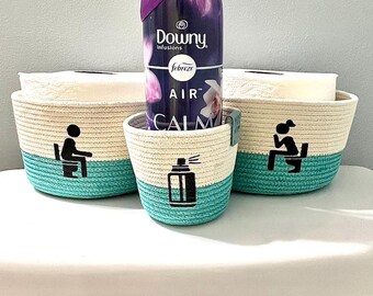 Handmade rope mega rolls toilet paper holder-Funny toilet paper holder- Handmade toilet paper storage-New home gift-Gift for mom