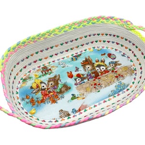 Easter handmade rope basket with handles