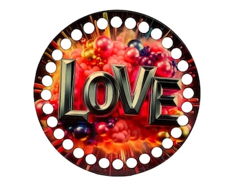 Crochet wooden printed bottom for basket making