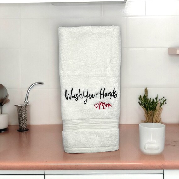 Embroidered Bath Hand Towel-hand Towel-bathroom Decor-embroidered