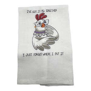 Embroidered kitchen towel