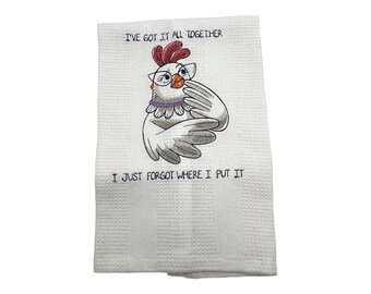 Embroidered kitchen towel