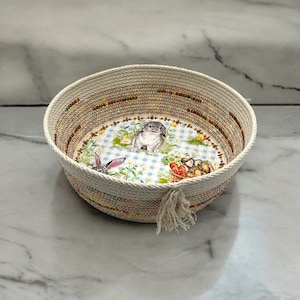 Bol de Pâques-Bol fait main-Bol en corde-Bol en corde fait main-Bol décoratif de Pâques-Bol fait main décoratif-Bol décoratif-Pièce maîtresse de table