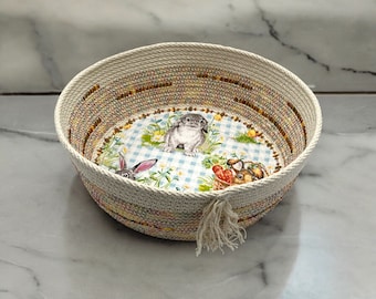 Easter bowl-Handmade bowl-Rope bowl-Handmade rope bowl-Easter decor bowl-Decorative handmade bowl-Decorative bowl-Table centerpiece
