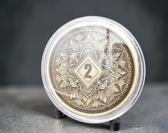 Mandala NA Recovery Coin | Laser Engraved Sobriety Anniversary Coin | Personalized Clean Date & Years