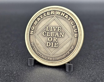 NA Medallion Coin Customized Years or Days Clean – Narcotics Anonymous Recovery Coin