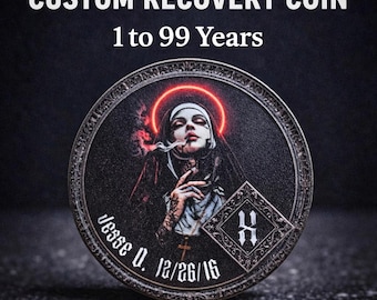 Custom NA Recovery Coin – Personalized NA AA Medallion, Any Year (1-99)