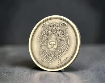 Wild Spirit Bear Recovery Coin – NA or AA Anniversary Medallion