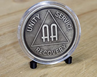 Medallón personalizado de NA: Años o días de sobriedad – Moneda de recuperación de Narcóticos Anónimos