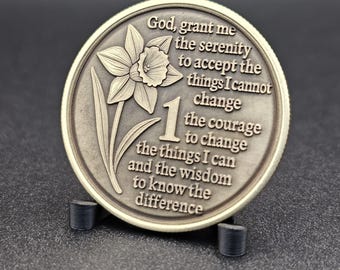 NA Medallion Coin Customized Years or Days Clean – Narcotics Anonymous Recovery Coin