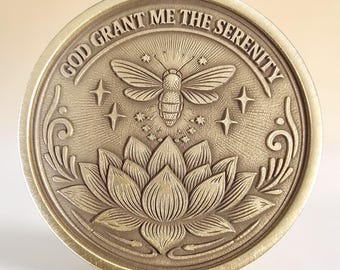 AA Medallion Coin Customized Years or Days Clean – Alcoholics Anonymous Recovery Coin