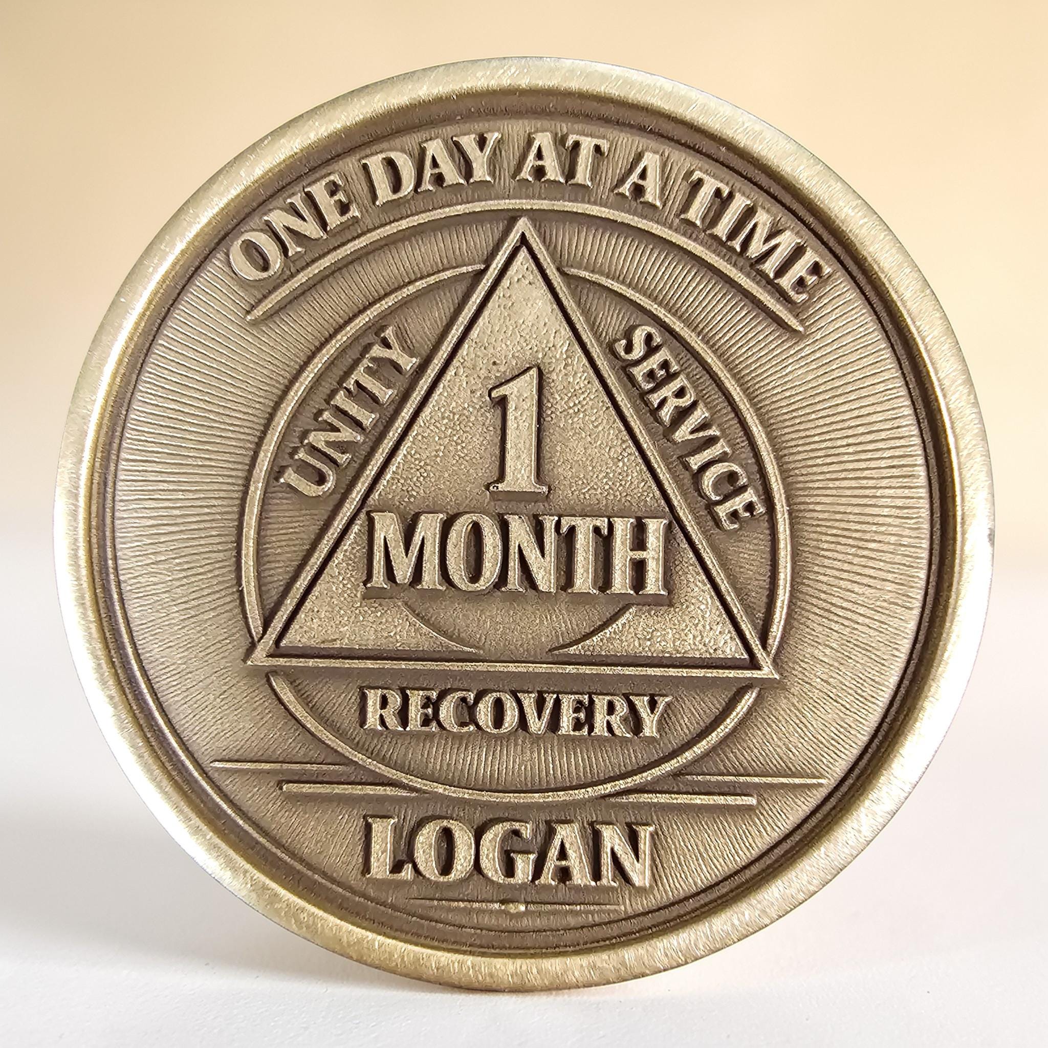 AA Medallion Coin Customized Years or Days Clean – Alcoholics Anonymous ...