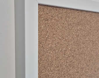 White Framed Cork Pin Board: Home Office Memo Board,