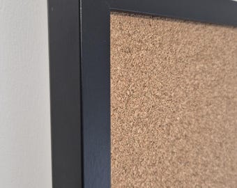 Black Framed Cork Pin Board: Home Office Memo Board,