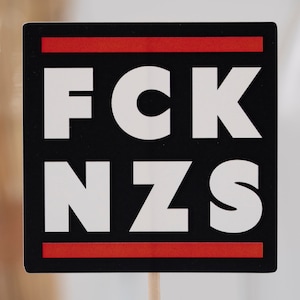 FCK NZS sticker sticker 60 x 60 mm (6 stickers) labels against right-wing extremism