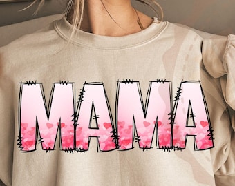 Valentines Day Mama png, Valentine Mama png,Mother's day png, Mama Doodle png, Pink Mama png, Mama Graphic, Hearts Mama png, Groovy Mama png