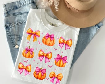 Halloween Pumpkin png, Coquette Bow Halloween png, Spooky Season png, Halloween Shirt png, Pumpkin png, Halloween Shirt Sublimation Designs