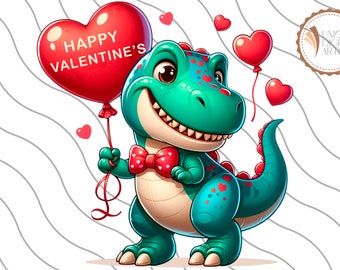 Happy Valentines Day, TRex png,Dinosaurier png,Dinosaurier Clipart, Valentinstag, Dino png,Instant Download, Dino png
