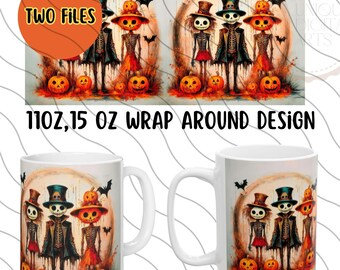 People Give Me the Creeps Halloween Mug Wrap 11oz and 15oz Sublimation Design Digital Download PNG Instant DIGITAL ONLY, Mug Full Wrap