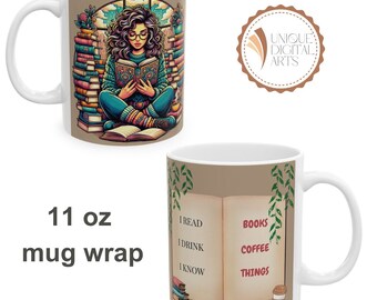 I read books png, Book Lover png Sublimation Design, Digital Download PNG Instant Download,Librarian Reader, Reading Mug Wrap, Book Worm png