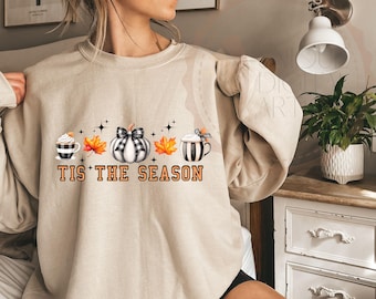 Tis the season PNG Pumpkin Spice latte, Cozy autumn leaves Hello Pumpkin Fall Cozy Season coffee Love Coquette Fall png, College png