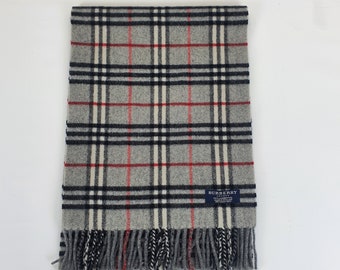 Genuine Burberry wool scarf in an excellent condition Grey colour size 170cm
