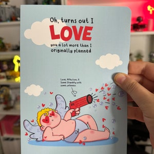 Cupidon Saint Valentin | Carte de Saint-Valentin | Carte de Saint-Valentin drôle | Carte drôle | Carte drôle | cadeau pour elle | Cadeau pour lui