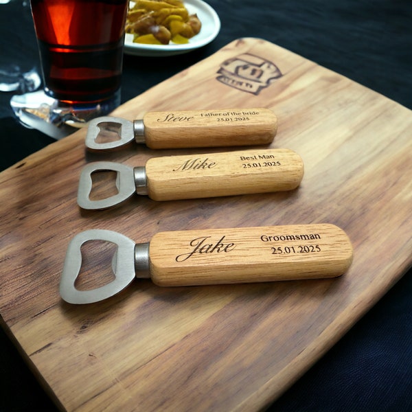 Personalised bottle opener, groomsmen bottle openers, groomsmen gift ideas, best man gift ideas, father of the bride gift ideas