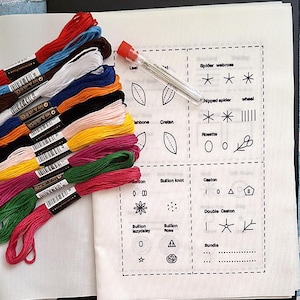 Sewing Book, Enthusiasts & Beginners Embroidery Instructions Book for D-IY Sewing Kit, Creative Embroidery Stitches Book,
