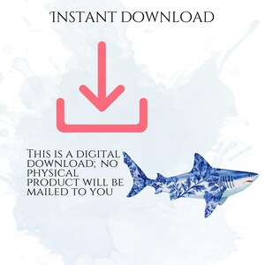 Shark Clipart, Watercolor Shark Illustrations, Shark Graphics for Kids' Room, Classroom Decor, Invitations, Branding & Print on Demand